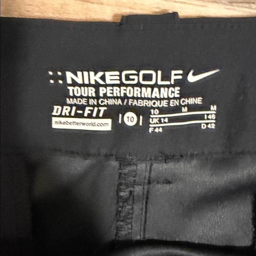 Nike DRI-FIT Golf Cropped Pants Women's Size 10/M Tour Performance Black Stretch - Picture 2 of 8